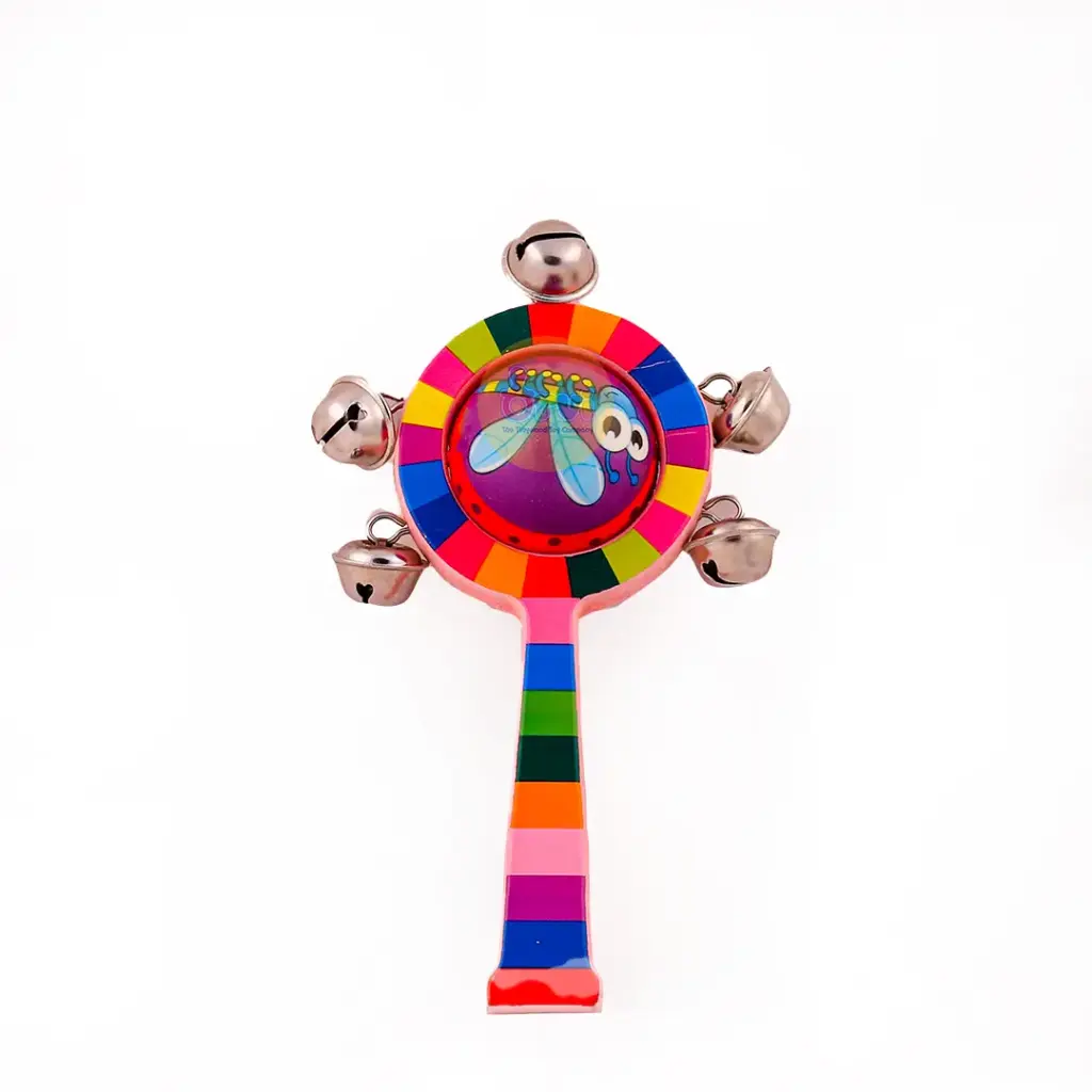Wooden Rolling Bell Rattle – Baby Musical Toy | Jhunjhuna