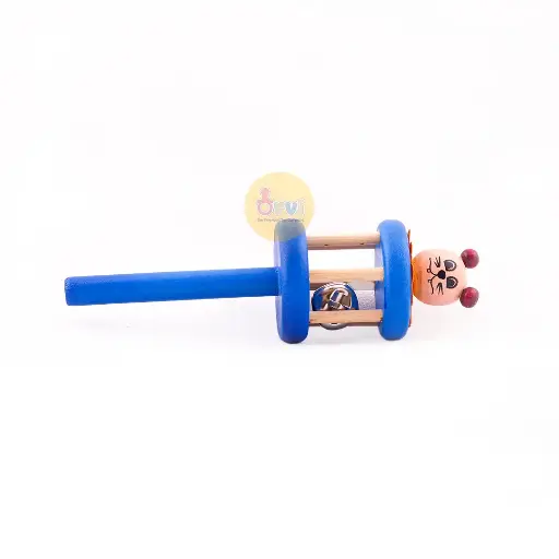 Wooden Rolling Bell Rattle – Baby Musical Toy | Jhunjhun