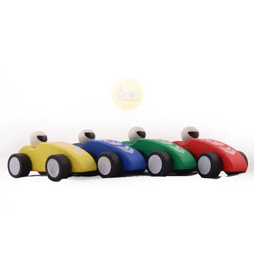 Wooden Race cars Combo - 4 Nos
